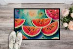 Colorful Watermelons Doormat Front Door Mat Indoor Outdoor Rugs for Entryway, Non Slip Washable Low Pile, 18H X 27W
