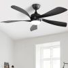 (Same as W882P146310) 52 Inch Modern Ceiling Fan With 3 Color Dimmable 5 ABS Blades Remote Control Reversible DC Motor With Led Light