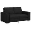 Loveseat Sofa Black 120 cm Faux Leather