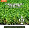 VEVOR Artifical Grass, 4 x 6 ft Rug Green Turf, 1.38"Fake Door Mat Outdoor Patio Lawn Decoration, Easy to Clean with Drainage Holes