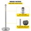 VEVOR 6 PCS Silver Stanchions Posts Stainless Steel Stanchion Queue Post Red Rope Retractable 38In for Both Indoor and Outdoor use.