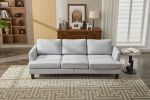 Fabric 3 Seater Couch with 2 USB, Comfortable Sectional Couches and Sofas for Living Room Bedroom Office Small Space, Easy Assembly & Comfy Cushion