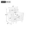 35" Modern Living Room Armchair Linen Upholstered Couch Furniture for Home or Office ,Light Grey,(1-Seat,Old Sku:WF288517AAR)