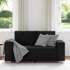 Loveseat Sofa Black 120 cm Faux Leather