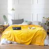 SOGA Yellow Throw Blanket Warm &  Bed Sofa Comforter