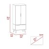 Begonia Closet, One Drawer, Double Door Cabinet , Hairpin Legs