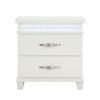 White Finish 2-Drawers Nightstand with LED Lighting Modern Bedroom Furniture 1pc