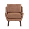 1pc Orange Color Accent Chair Cushion Seat Chenille Upholstery Comfort Style Durable Solid Wood Legs Contemporary Home Furniture