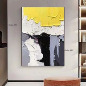 Handmade Abstract Oil Painting On Canvas Modern Oil Painting Hand Painted Large Wall Art Home Decor Living Room hallway bedroom luxurious decorative p (size: 50X70cm)