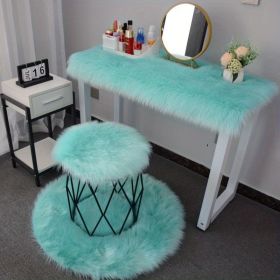 1pc Soft Plush Fur Rugs, Soft Fluffy Area Rug, Modern Faux Fur Rug, Fluffy Rug For Bedroom, White Rugs For Living Room, Carpet For Rooms (Color: Light blue, size: 23.62*23.62inch)