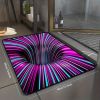 1pc, Illusion Floor Mat, Colourful 3D Swirl Illusion Rug, Abstract Geometric Non-Slip Area Rug For Living Room Mat, Bedroom Kitchen
