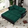 Convertible Pull Out Sofa Bed Queen Size, 3-in-1 Convertible Sleeper Couch with Thicked Cushions and Side Storage