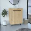 Dustin Free Standing Sink Cabinet, Four Legs, Double Door Cabinet, Two Shelves