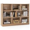 3-Tier Open Bookcase 8-Cube Floor Standing Storage Shelves Display Cabinet