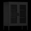 Metal Storage Cabinet with Mesh Doors, Steel Display Cabinets with Adjustable Shelves for Bathroom Home Office.Antique