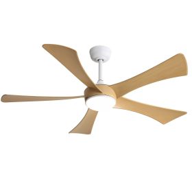 52 Inch Modern Ceiling Fan with 22W LED Light and Remote Control 5 ABS Blades for Living Room (Color: as Pic)