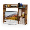 1pc Simple Dorm Desktop Storage Rack, Minimalist Wooden Bookshelf Organizer, Creative Tabletop Combination Cabinet