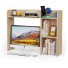 1pc Simple Dorm Desktop Storage Rack, Minimalist Wooden Bookshelf Organizer, Creative Tabletop Combination Cabinet