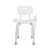 Adjustable Height Shower Bench Stool Non-Slip w/ Shower Hole