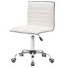 White Contemporary Armless Desk Chair