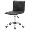 White Contemporary Armless Desk Chair