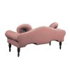 54"Width Modern Velvet Upholstered Loveseat Sofa Accent Bedside Entryway Bench Small Sofa 2 Seater Couch Settee for Living Room Bedroom Nail Head Trim