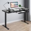 1PC 48-Inch Height Adjustable Electric Standing Desk with DrawerHome Office Desks