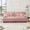 Cloud Couch 2 Seater Sofa for Living Room, Chenille 2 - Seat sofa with 2 Lumbar pillows and 2 throw pillows