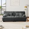 Cloud Couch 2 Seater Sofa for Living Room, Chenille 2 - Seat sofa with 2 Lumbar pillows and 2 throw pillows