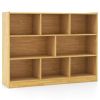 3-Tier Open Bookcase 8-Cube Floor Standing Storage Shelves Display Cabinet