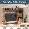 1pc Simple Dorm Desktop Storage Rack, Minimalist Wooden Bookshelf Organizer, Creative Tabletop Combination Cabinet