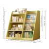 Wooden Toy Storage Organizer Cabinet Kids Bookshelf Children Bookcase Toddler Baby Sling Book Rack Adjustable Shelf for Playroom Bedroom Nursery Hallw