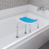Adjustable Height Shower Bench Stool Non-Slip w/ Shower Hole