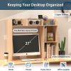 1pc Simple Dorm Desktop Storage Rack, Minimalist Wooden Bookshelf Organizer, Creative Tabletop Combination Cabinet