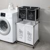 Laundry Hamper 2 Tier Laundry Sorter with 4 Removable Bags