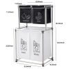 Laundry Hamper 2 Tier Laundry Sorter with 4 Removable Bags