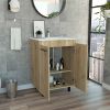 Dustin Free Standing Sink Cabinet, Four Legs, Double Door Cabinet, Two Shelves