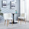 Modern dining chair(set of 2) with iron tube wood color legs, shorthair cushions and comfortable backrest, suitable for dining room, living room, cafe