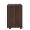 Drawer Wood File Cabinet with coded Lock, Mobile Lateral Filing Cabinet, Printer Stand with Open Storage Shelves for Home Office, Modern Popular wood