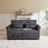 58.27 Inch 3-in-1 Loveseat Sofa Bed - Chenille Fabric Pull-Out Couch Sleeper - Full KD Back Frame, Seat Frame