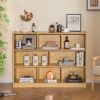 3-Tier Open Bookcase 8-Cube Floor Standing Storage Shelves Display Cabinet