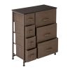 Dresser With 7 Drawers - Furniture Storage Tower Unit For Bedroom, Hallway, Closet, Office Organization - Steel Frame, Wood Top, Easy Pull Fabric Bins