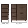 Dresser With 7 Drawers - Furniture Storage Tower Unit For Bedroom, Hallway, Closet, Office Organization - Steel Frame, Wood Top, Easy Pull Fabric Bins