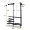 Metal Garment Rack Shoe Clothing Organizer Shelves