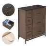 Dresser With 7 Drawers - Furniture Storage Tower Unit For Bedroom, Hallway, Closet, Office Organization - Steel Frame, Wood Top, Easy Pull Fabric Bins