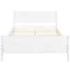 Queen Size Wood Platform Bed with Headboard and Wooden Slat Support